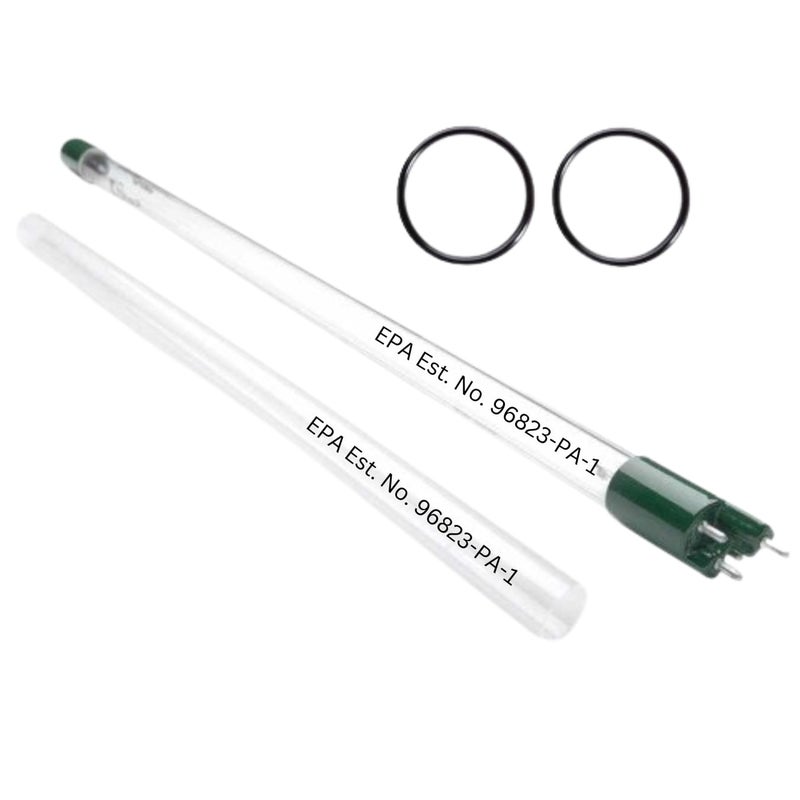 LSE Lighting S810RL & QS-810 UV Lamp and Quartz Sleeve Combo â€“ 40W High Output Replacement for UV Water Systems â€“ Includes O-Rings â€“ Designed in USA - Image 1